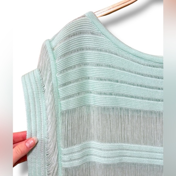 Baobab Revolve Naufragio See Through Knit Net Mint Green Cover Up Dress Small - Picture 11 of 13